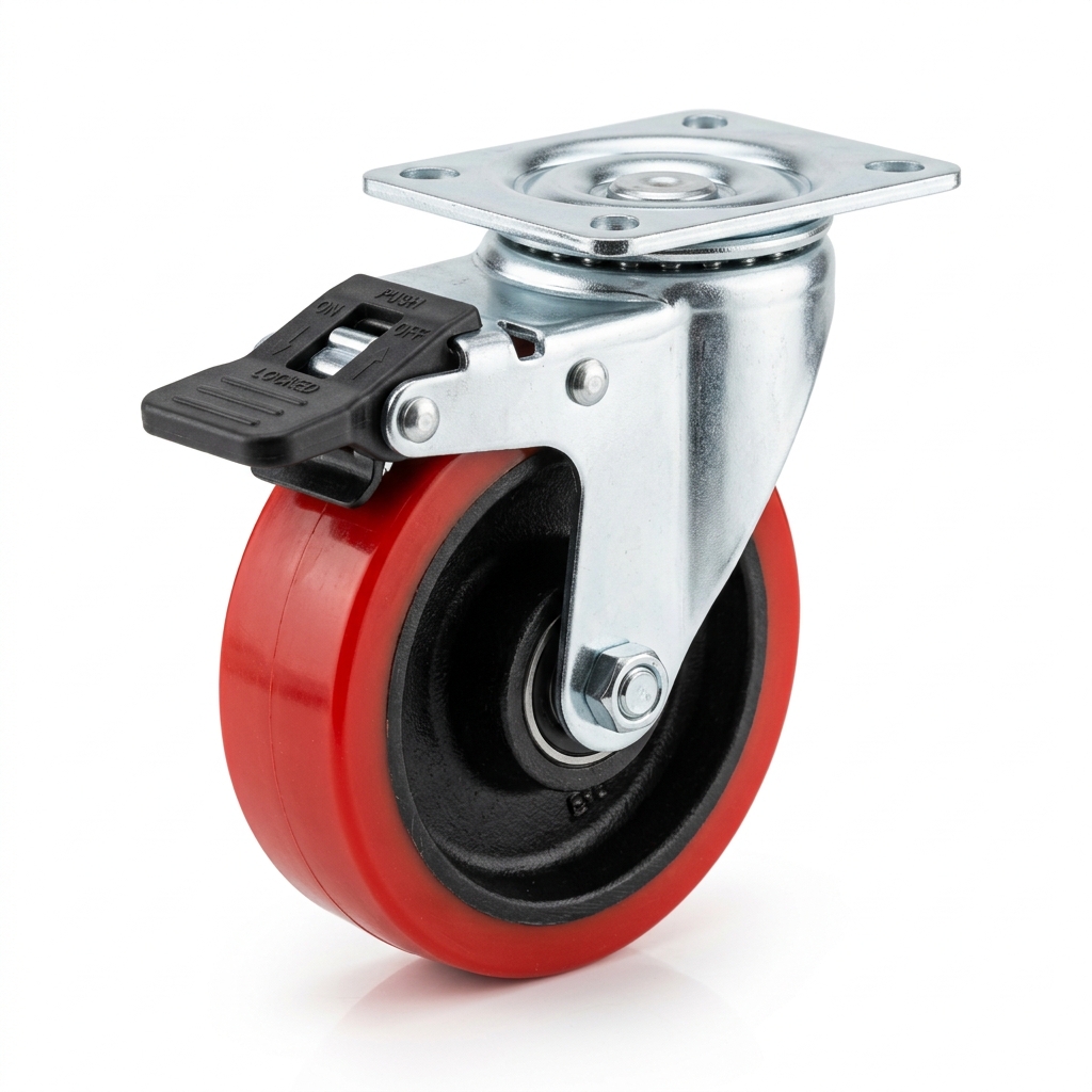 Red PU Caster